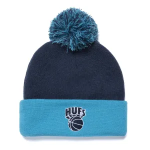 HUF EASTERN POM BEANIE - NAVY