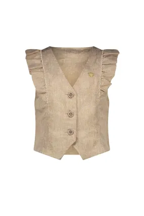 ♥ ELIZE ♥ glitter linen gilet *Fête du Champagne*