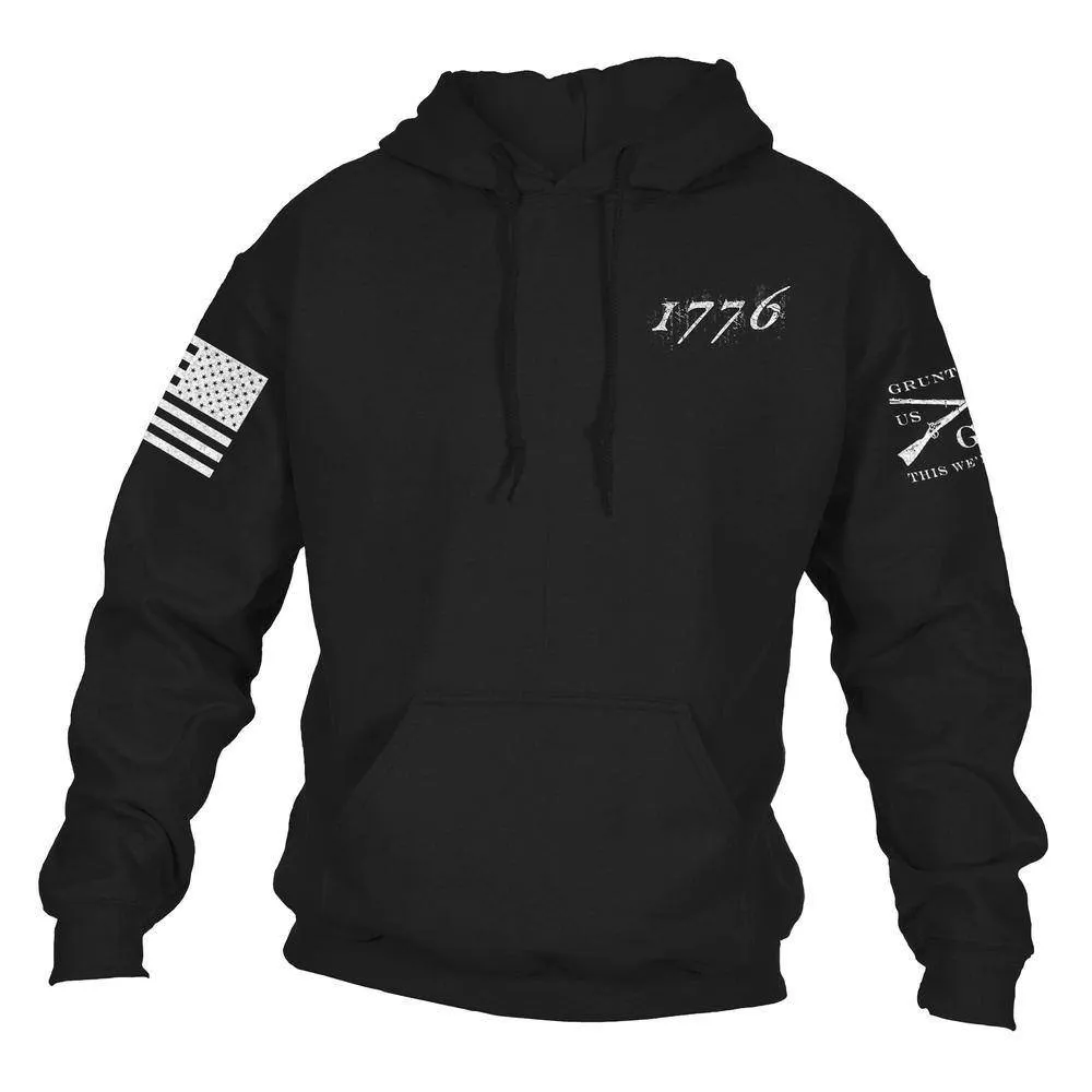 1776 Flag Hoodie - Black