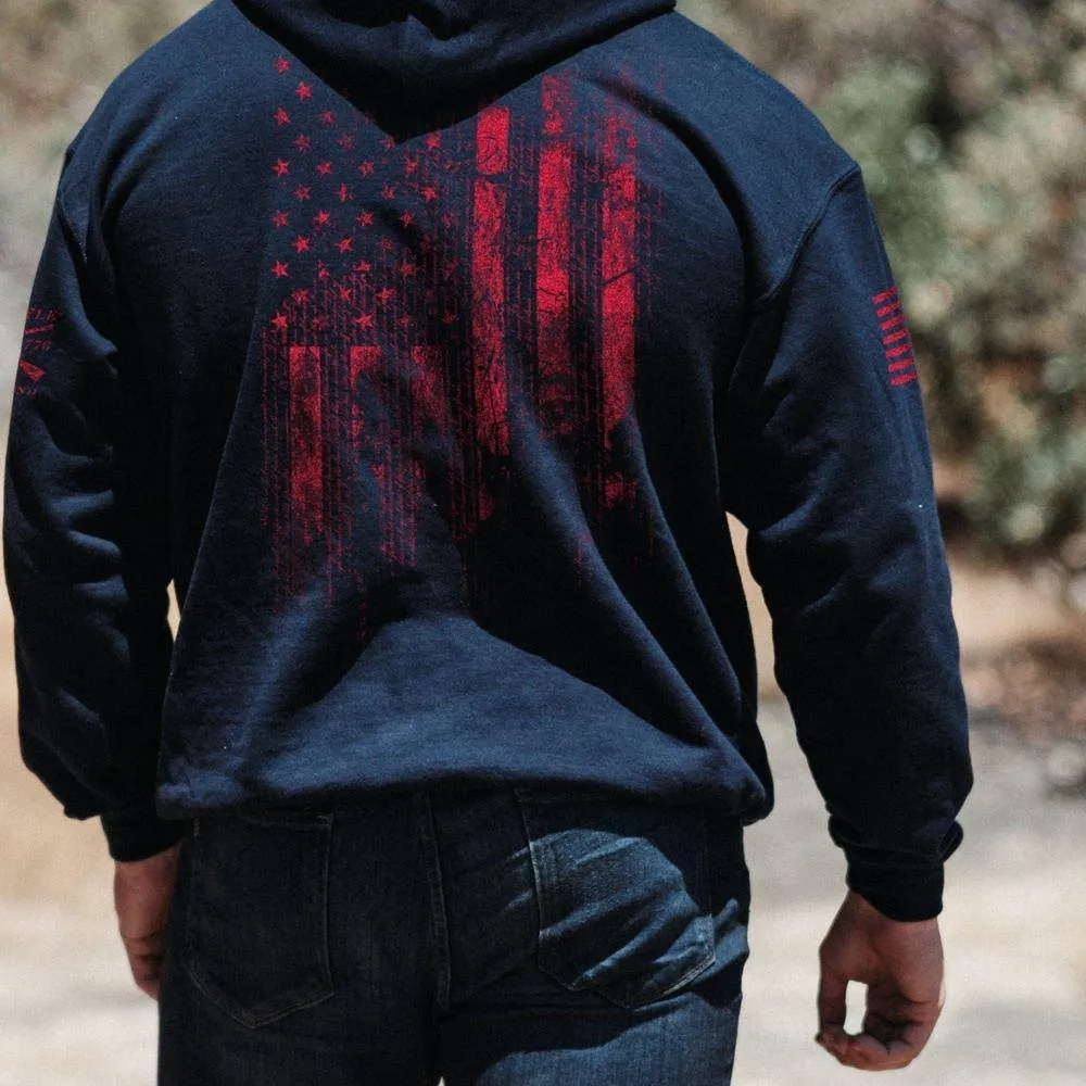 1776 Flag Hoodie - Navy