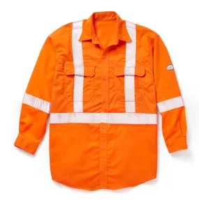 5.3oz. Hi-Vis GlenGuard Uniform Shirt With Segmented Striping By Rasco FR - Style FR6536