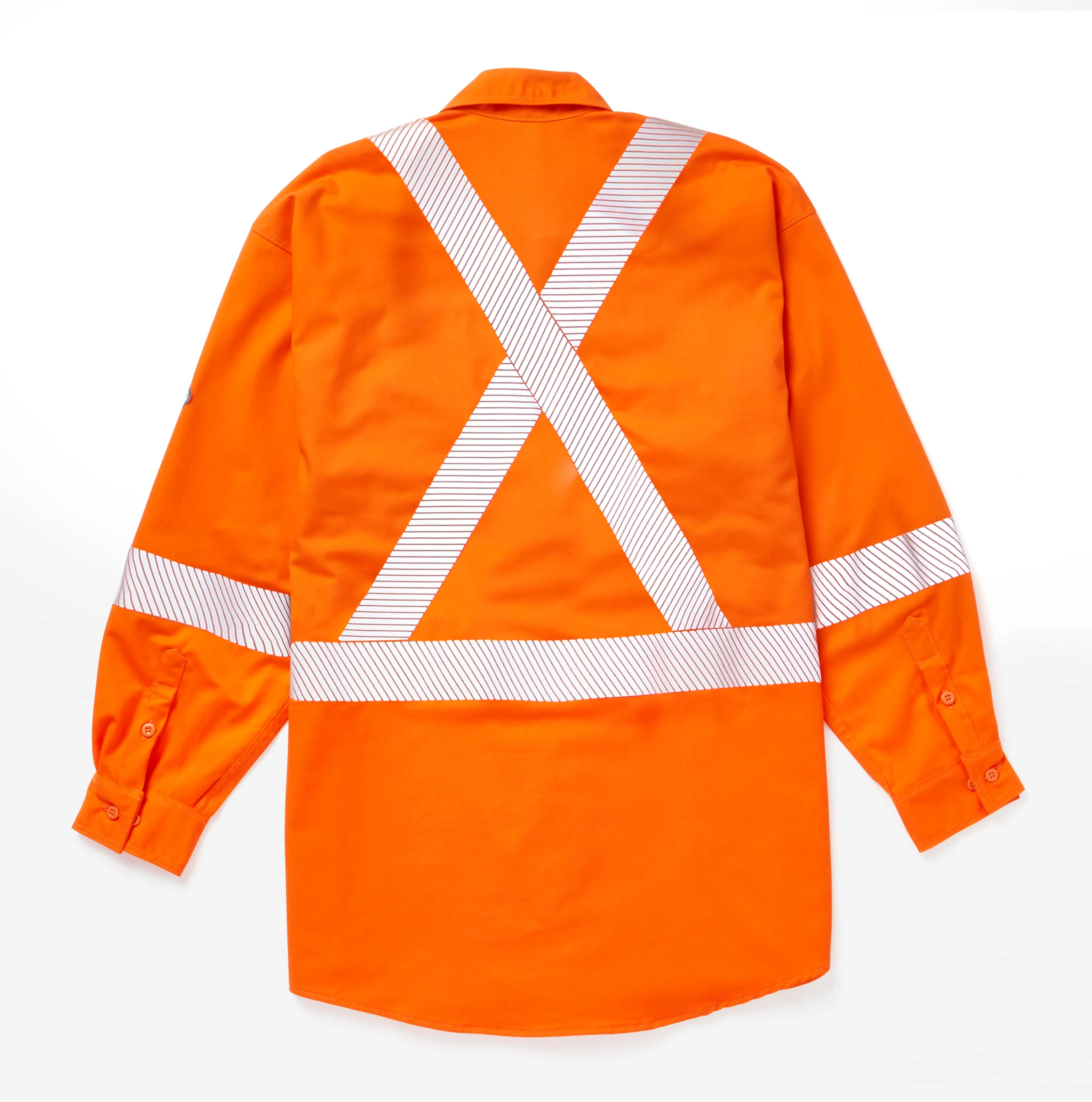 5.3oz. Hi-Vis GlenGuard Uniform Shirt With Segmented Striping By Rasco FR - Style FR6536