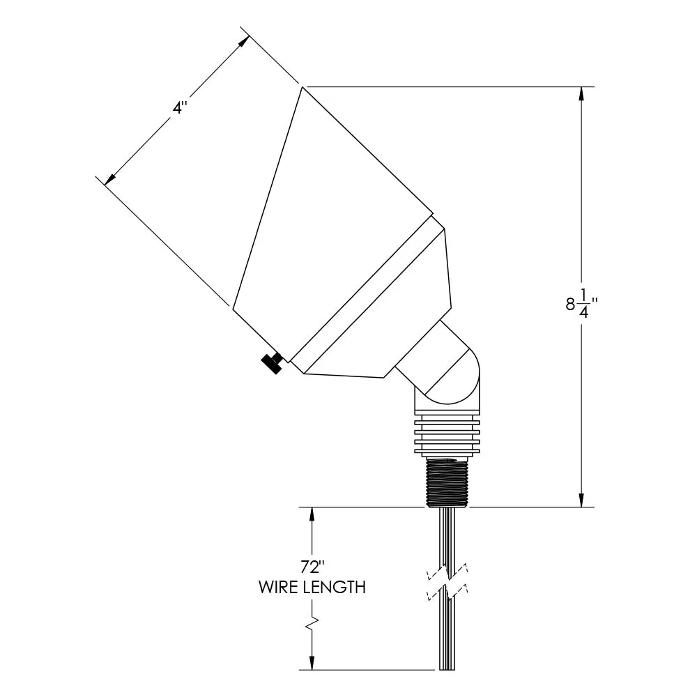 9 Series Classic White 4-Inch Brass LED Up Lights | Wall Wash