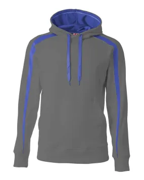 A4 N4004 Spartan Fleece Hoodie - Graphite Royal