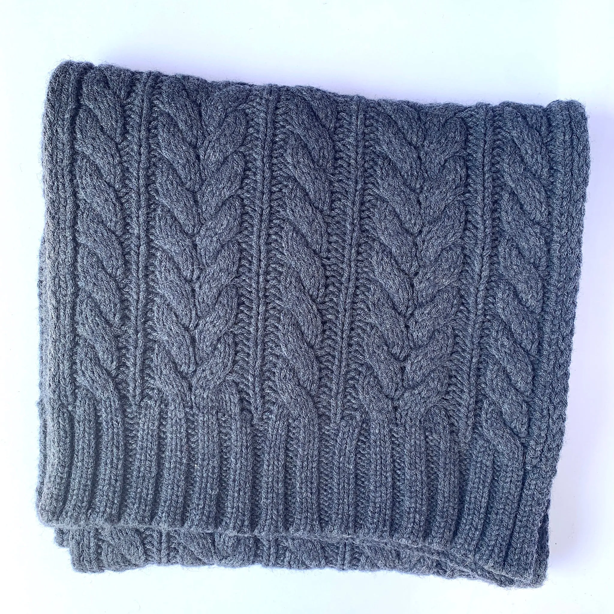 Absolutely.  I'M in!  100% Pure Merino Wool Jumbo Cable Knit Scarf, Pressed Metal Grey