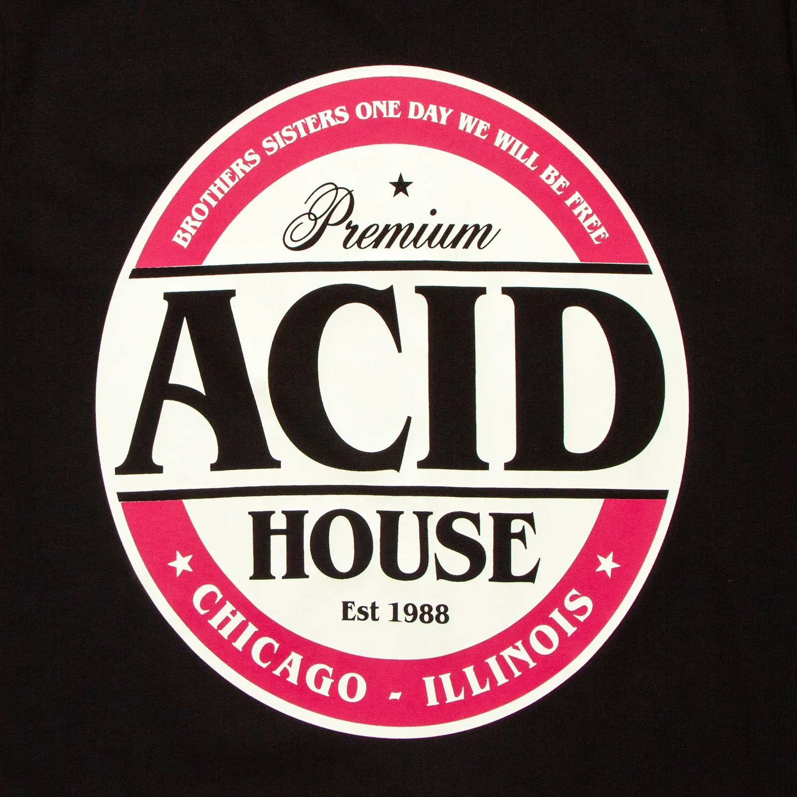 Acid House Premium Back Print - Tshirt - Black