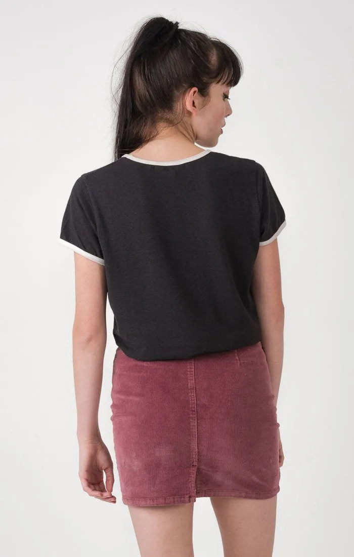 Afends Womens Frankie - Hemp Standard Fit Ringer Tee