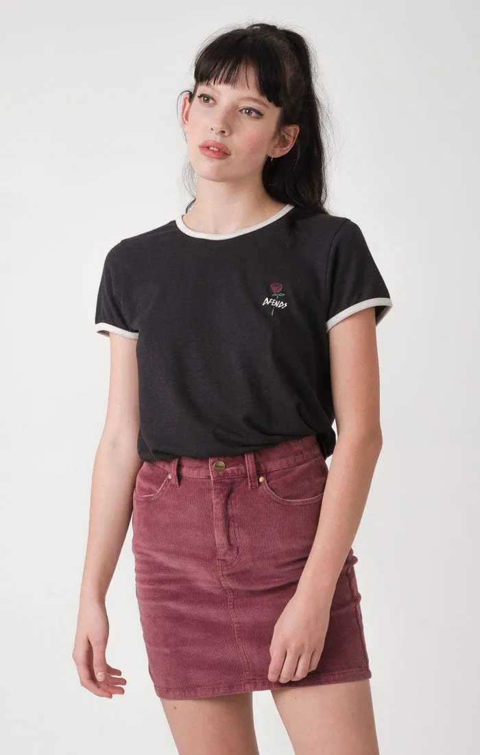 Afends Womens Frankie - Hemp Standard Fit Ringer Tee