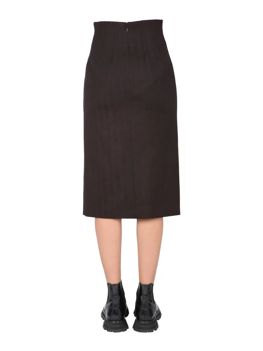 Alexander McQueen Slit Pencil Skirt