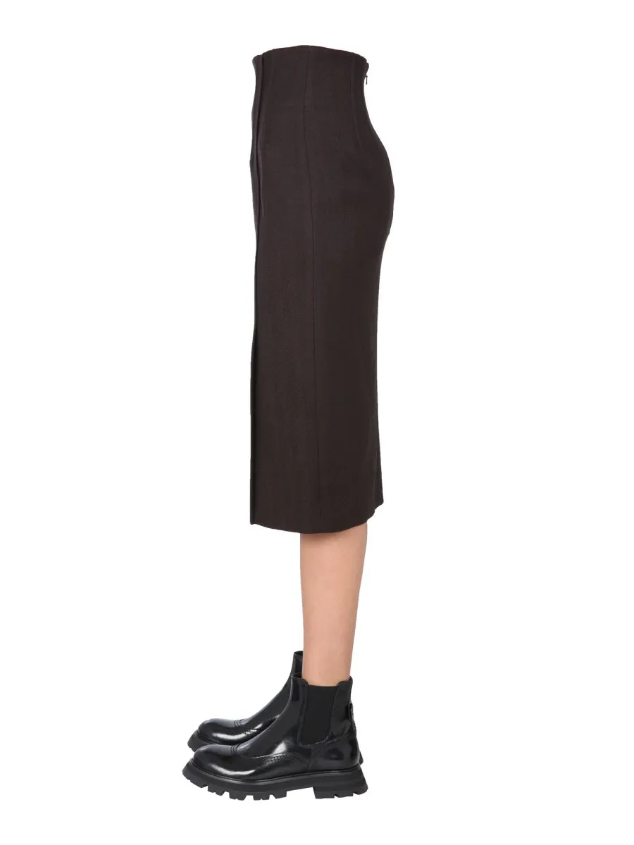 Alexander McQueen Slit Pencil Skirt