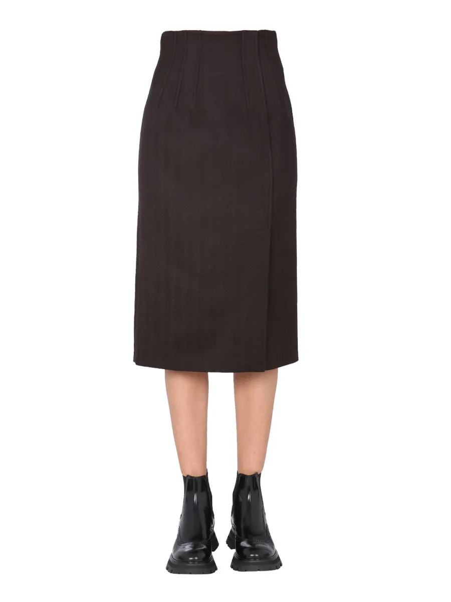 Alexander McQueen Slit Pencil Skirt