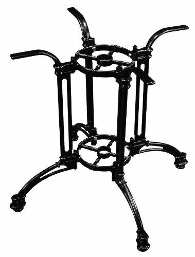 ATC Andalusia Black Cast Aluminum Special 4-Leg Table Base, Bar Height, Accommodates Umbrella, 30&quot; L x 30&quot; W x H