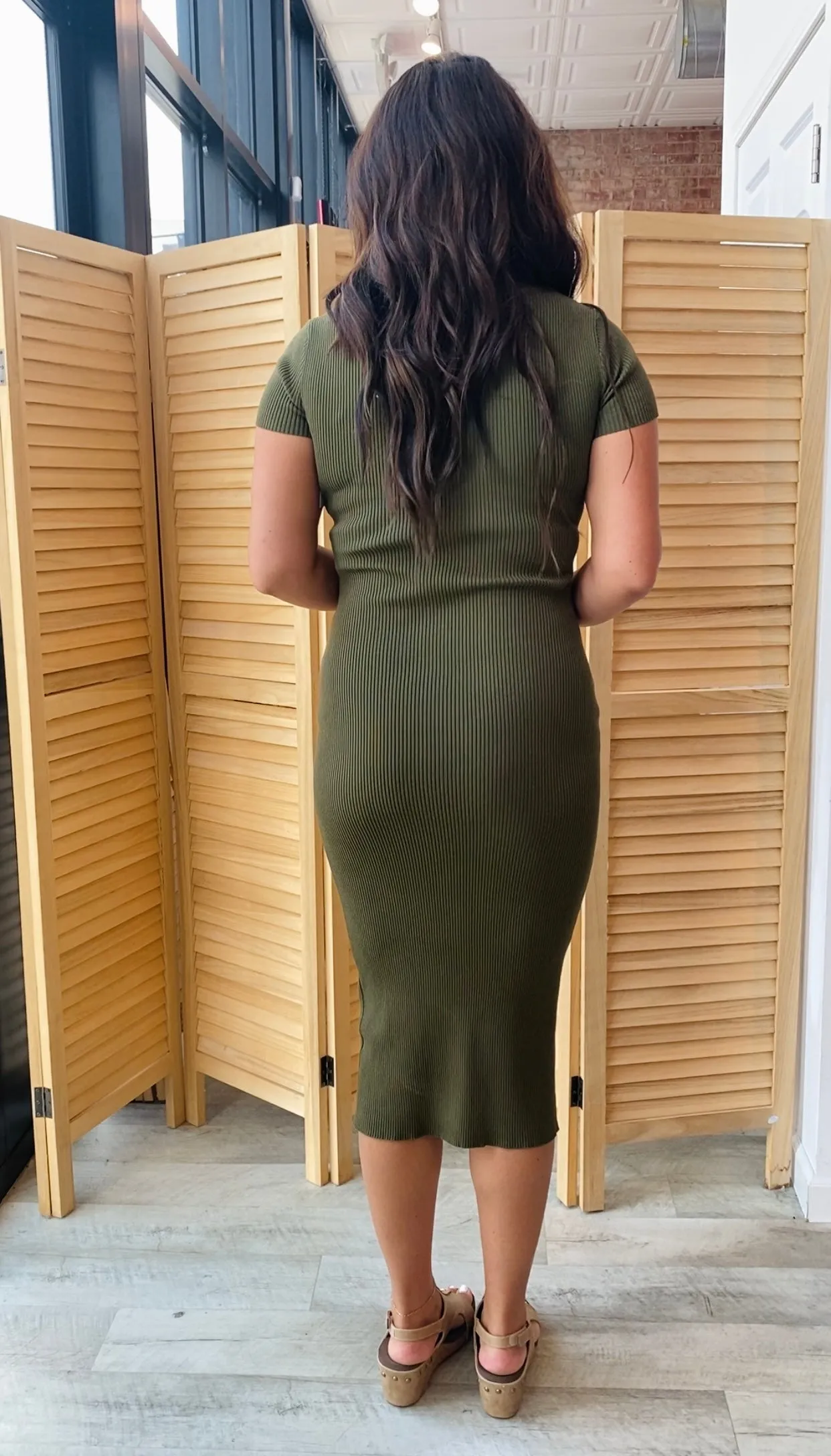 Attention Catcher Bodycon Dress | Olive