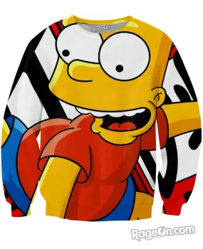 Bart Simpson Reckless Crewneck Sweatshirt