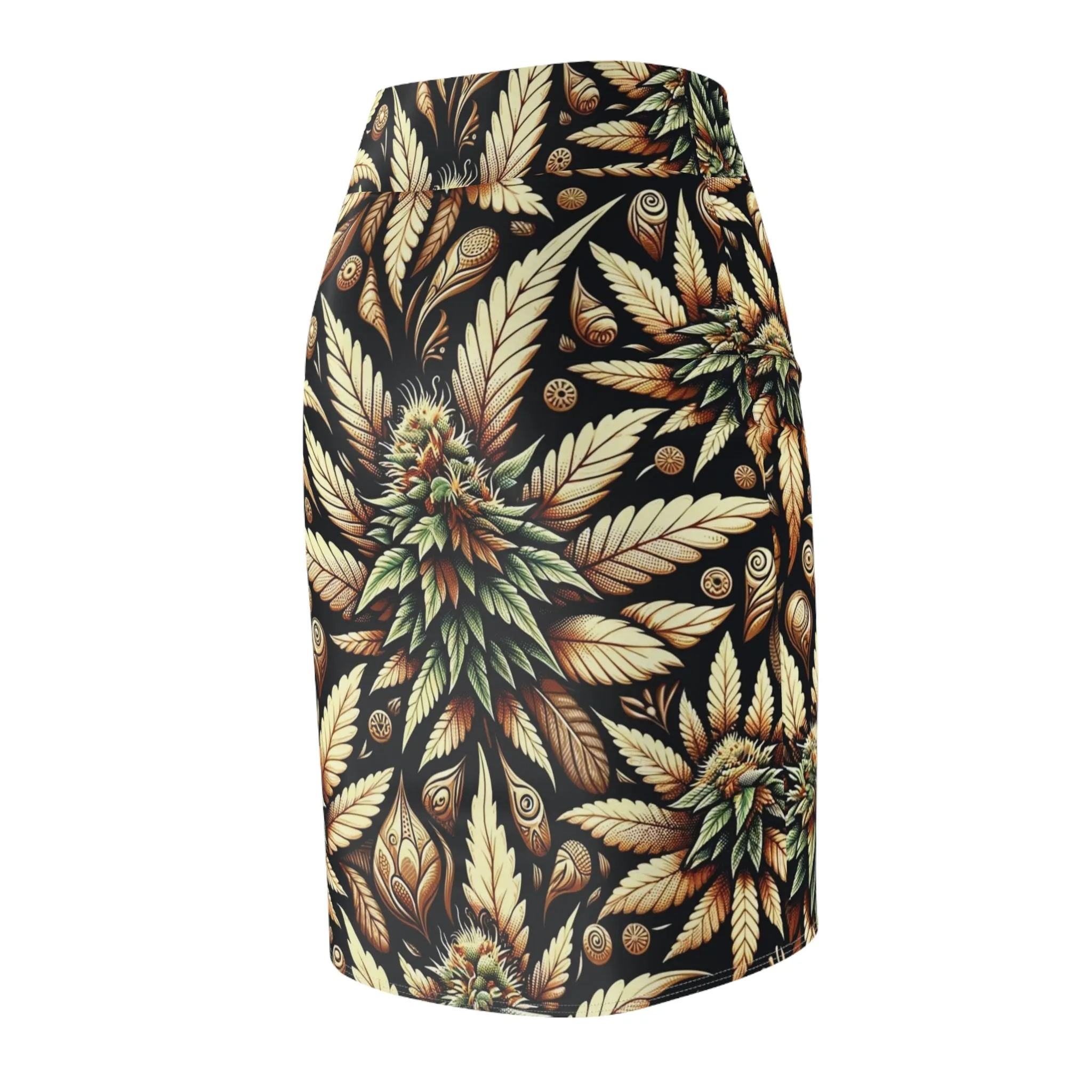 Batik Buds Pencil Skirt