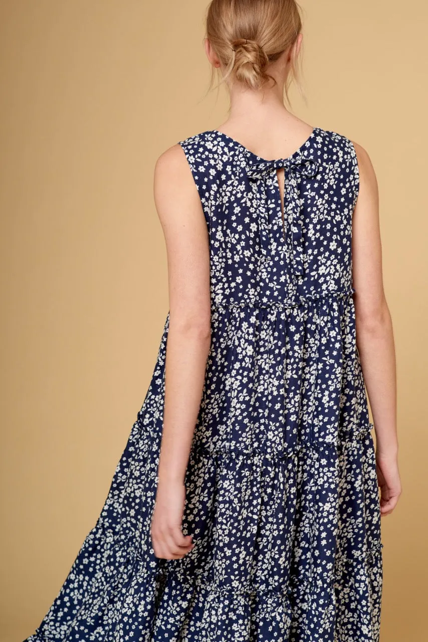 Belissima Dress in Navy Ditsy