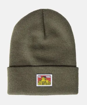 Ben Davis Logo Knit Beanie - Moss