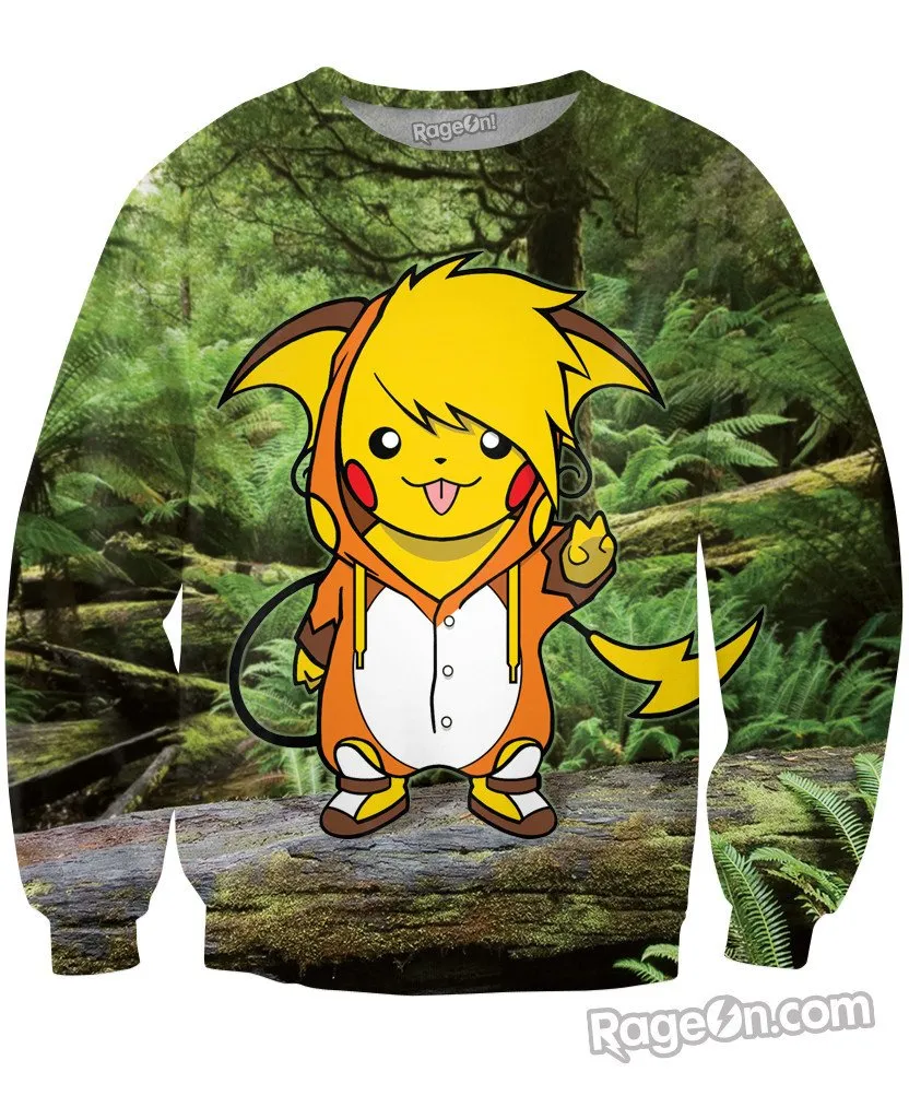 Birdychu as Raichu Crewneck Sweatshirt