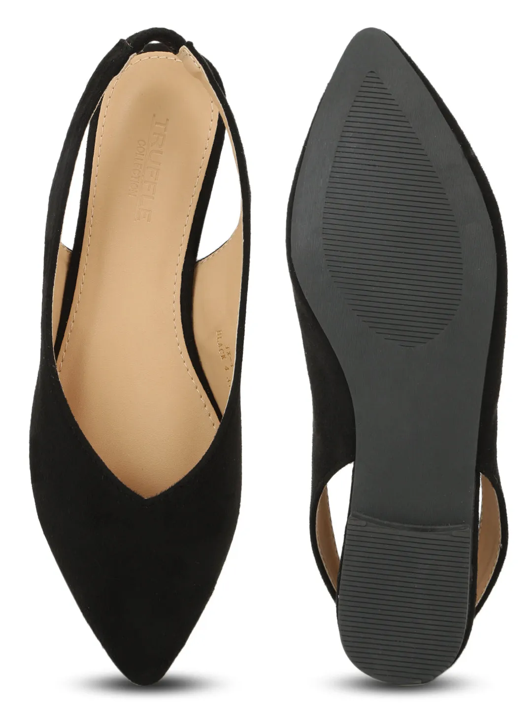 Black Micro Back Strap Slip-On Flats