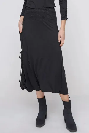 Black Ruched Skirt