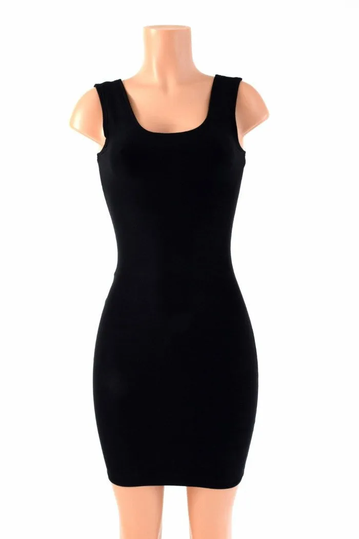 Black Soft Knit Tank Dress