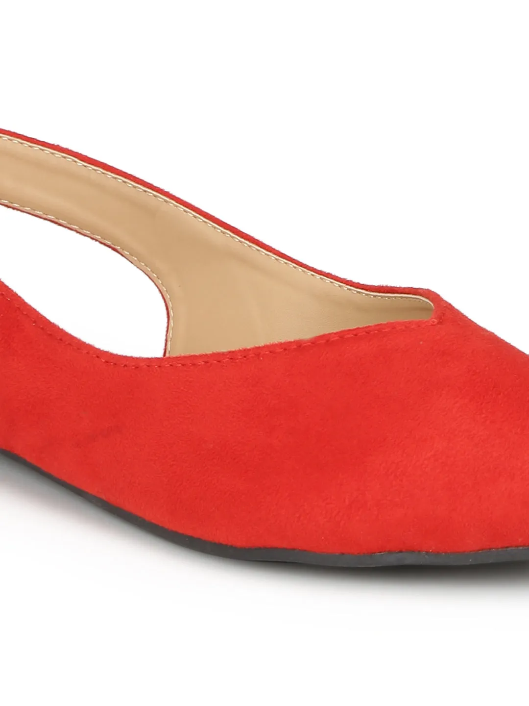 Blush Red Micro Back Strap Slip-On Flats