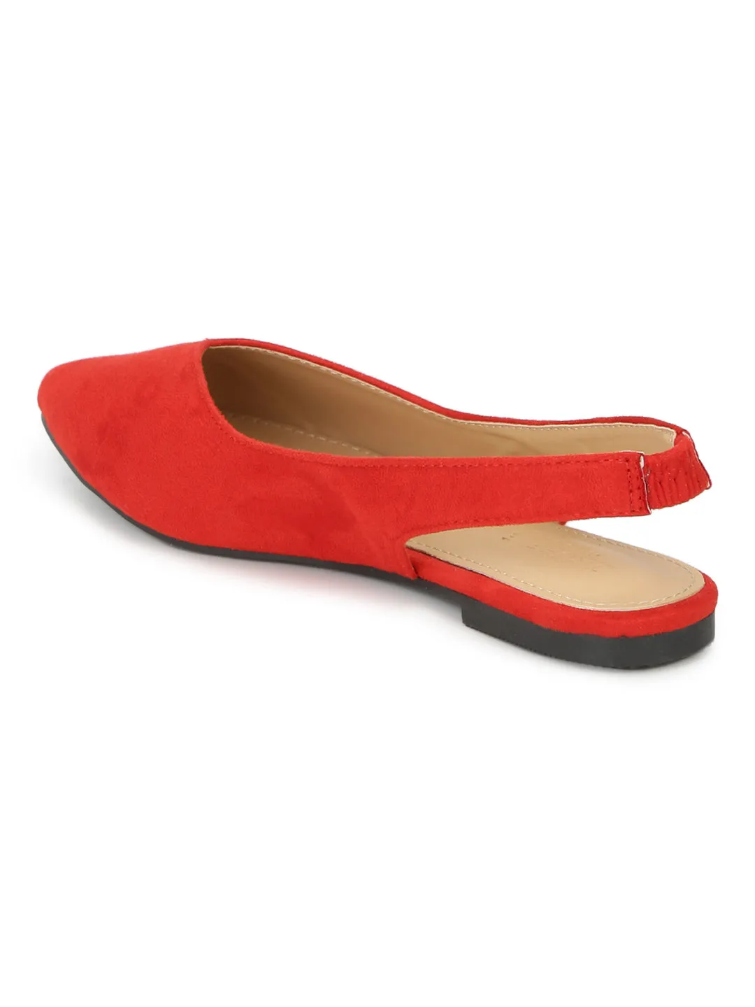 Blush Red Micro Back Strap Slip-On Flats