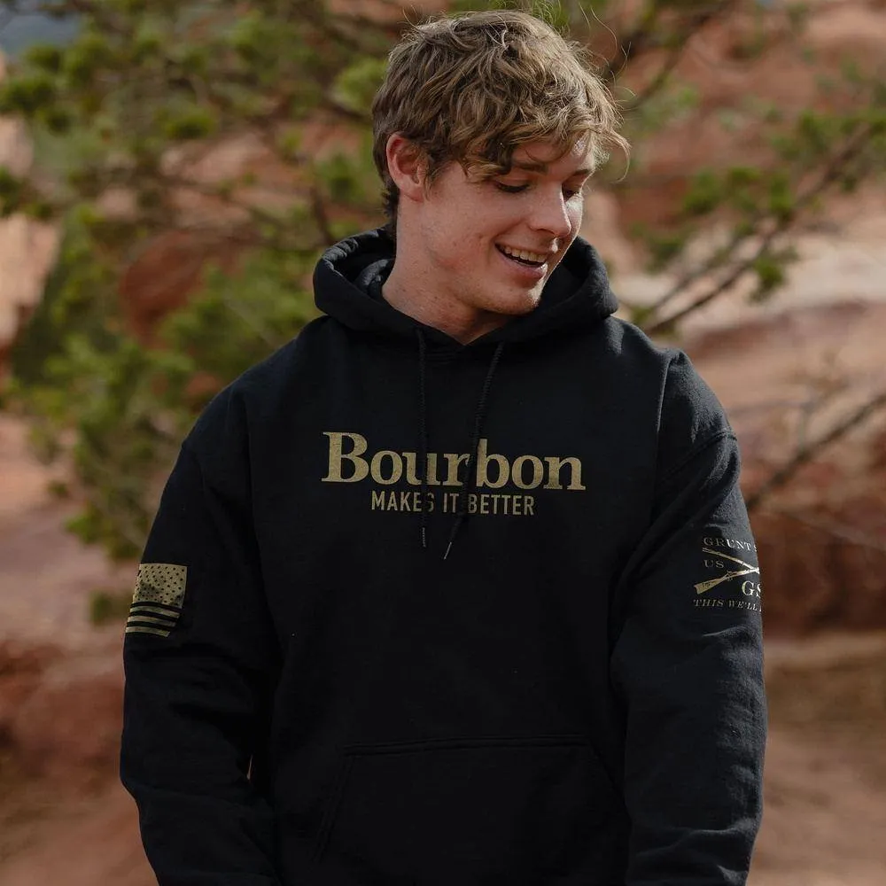 Bourbon Makes It Better Hoodie - Black