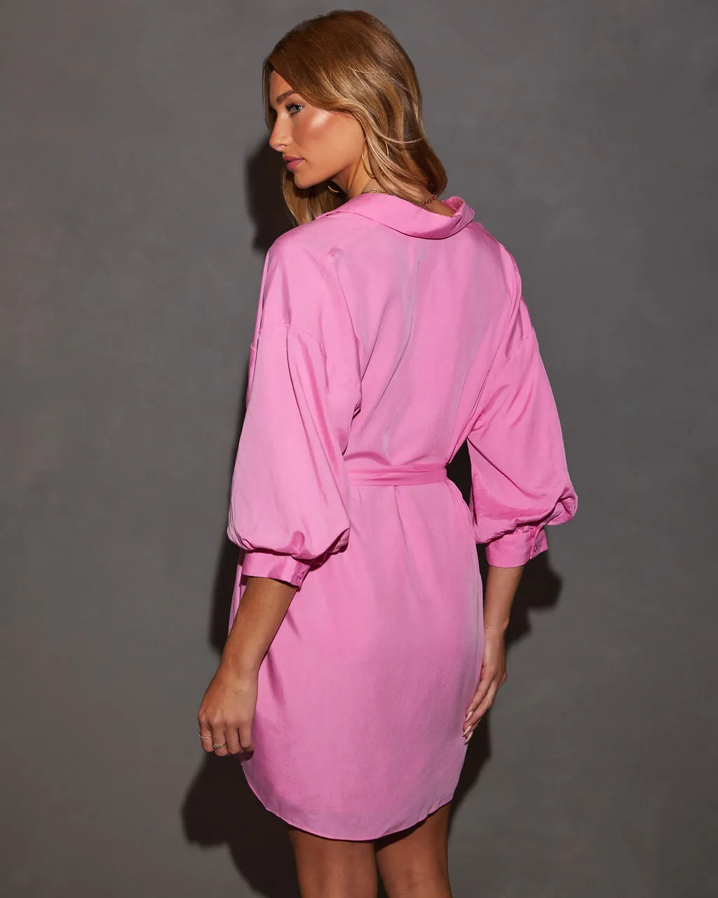 Brenna Blouson Sleeve Shirt Dress