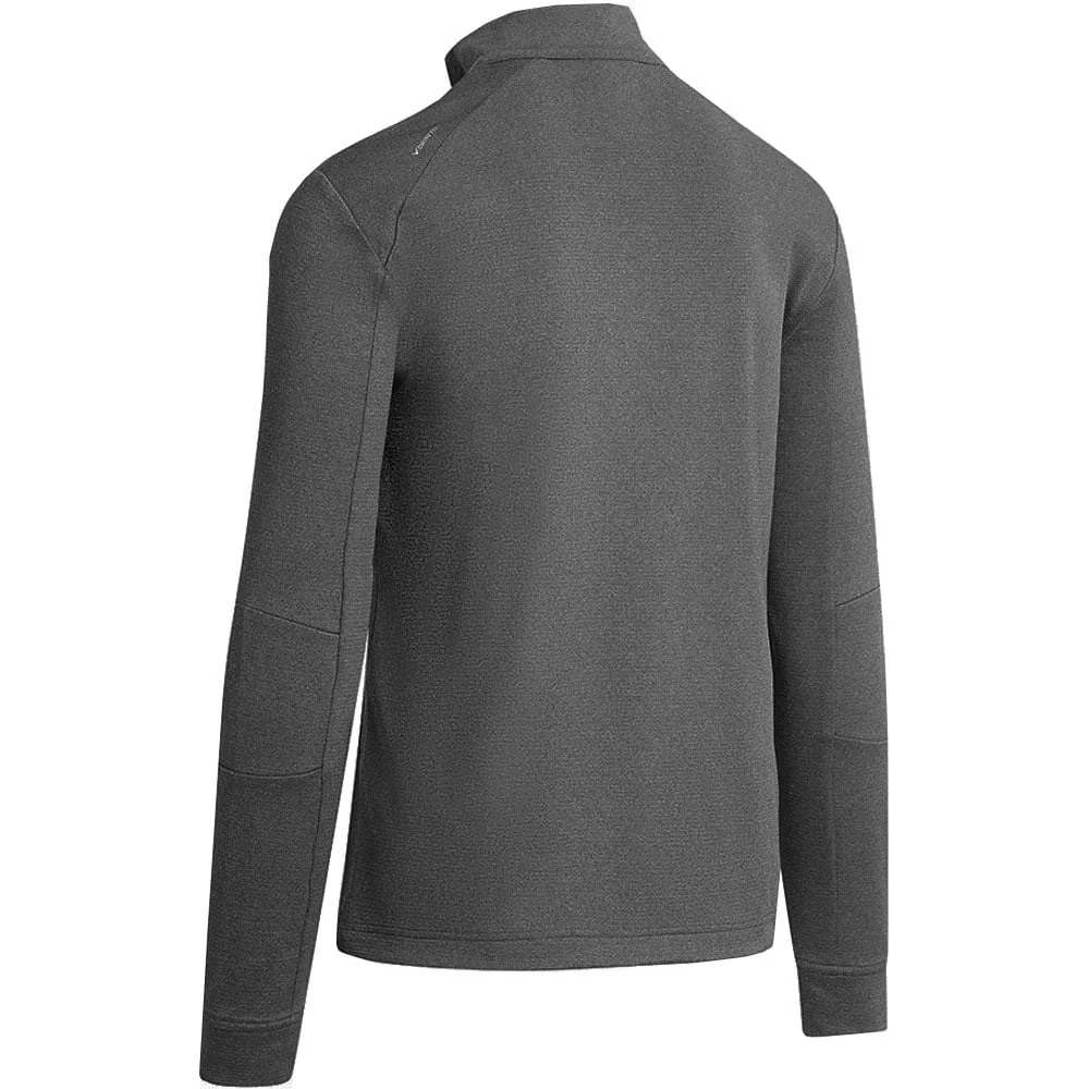 Callaway Pierced Waffle 1/4 Zip Pullover - Castlerock Heather