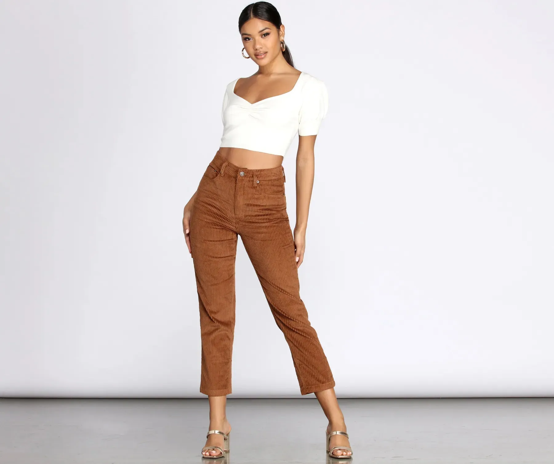 Casually Corduroy Tapered Pants