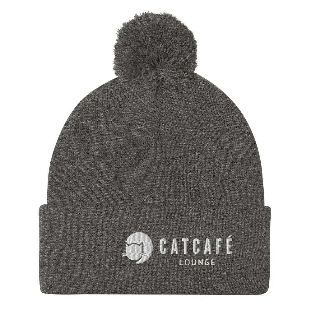 CatCafe Lounge Pom-Pom Beanie