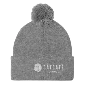 CatCafe Lounge Pom-Pom Beanie