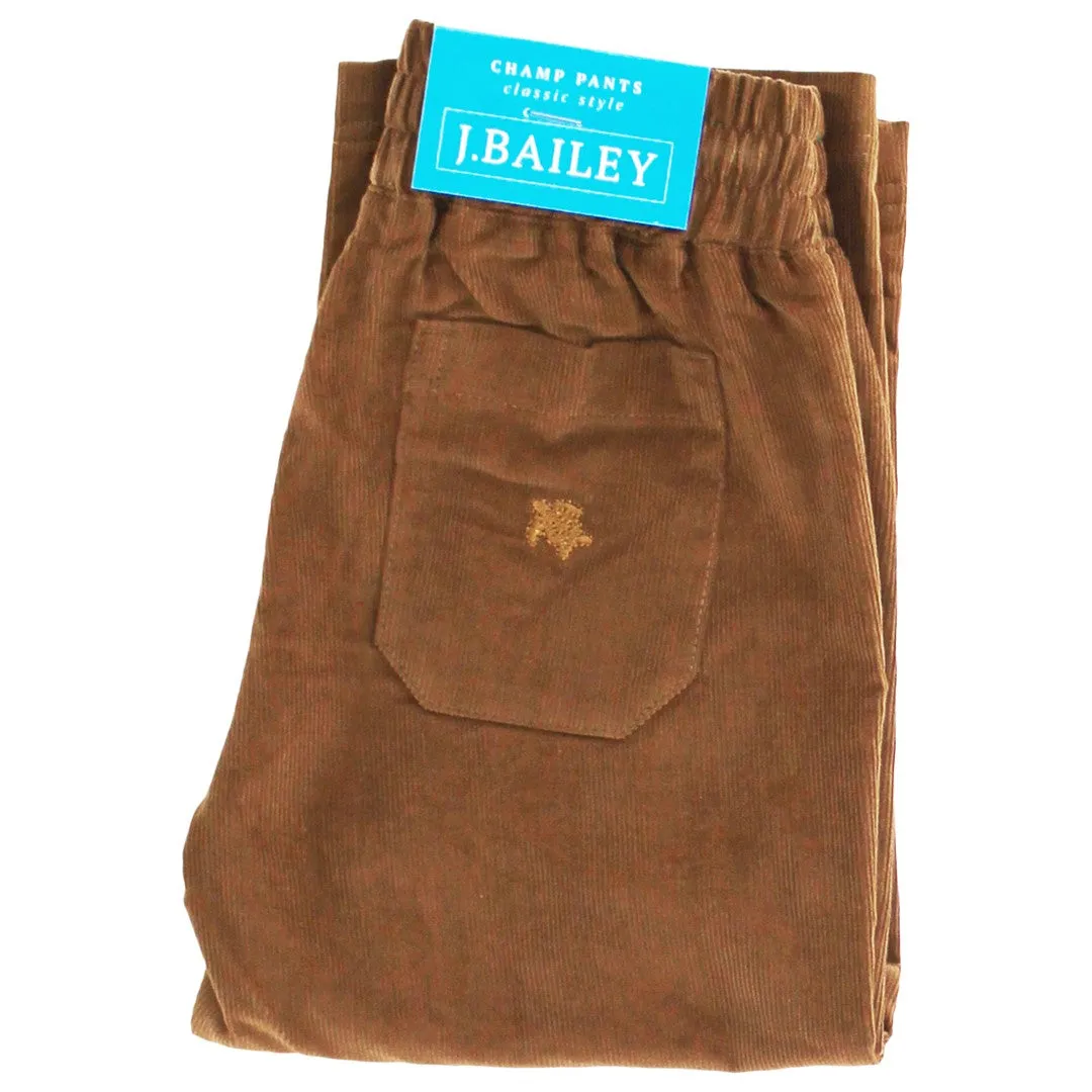 Charlie Pull On Pant- Brown Corduroy