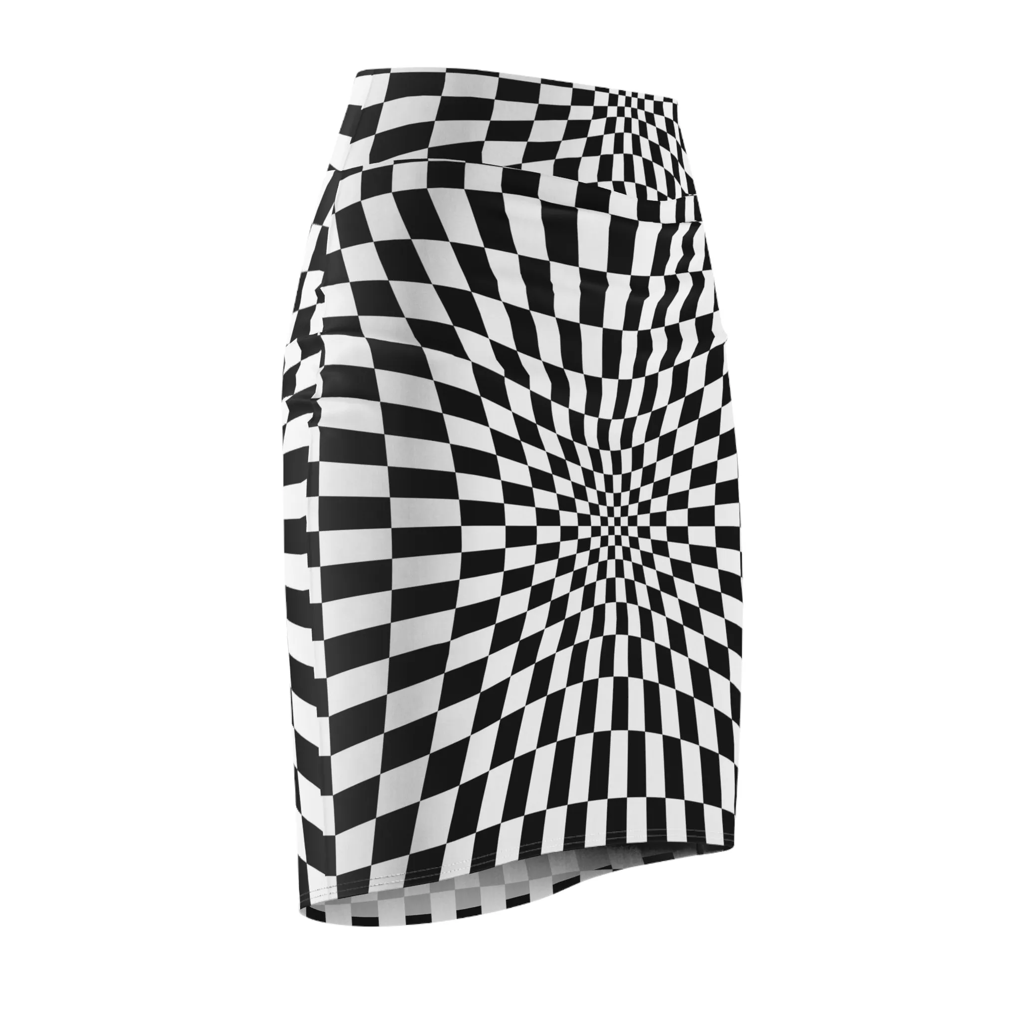 Checkerboard Pencil Skirt