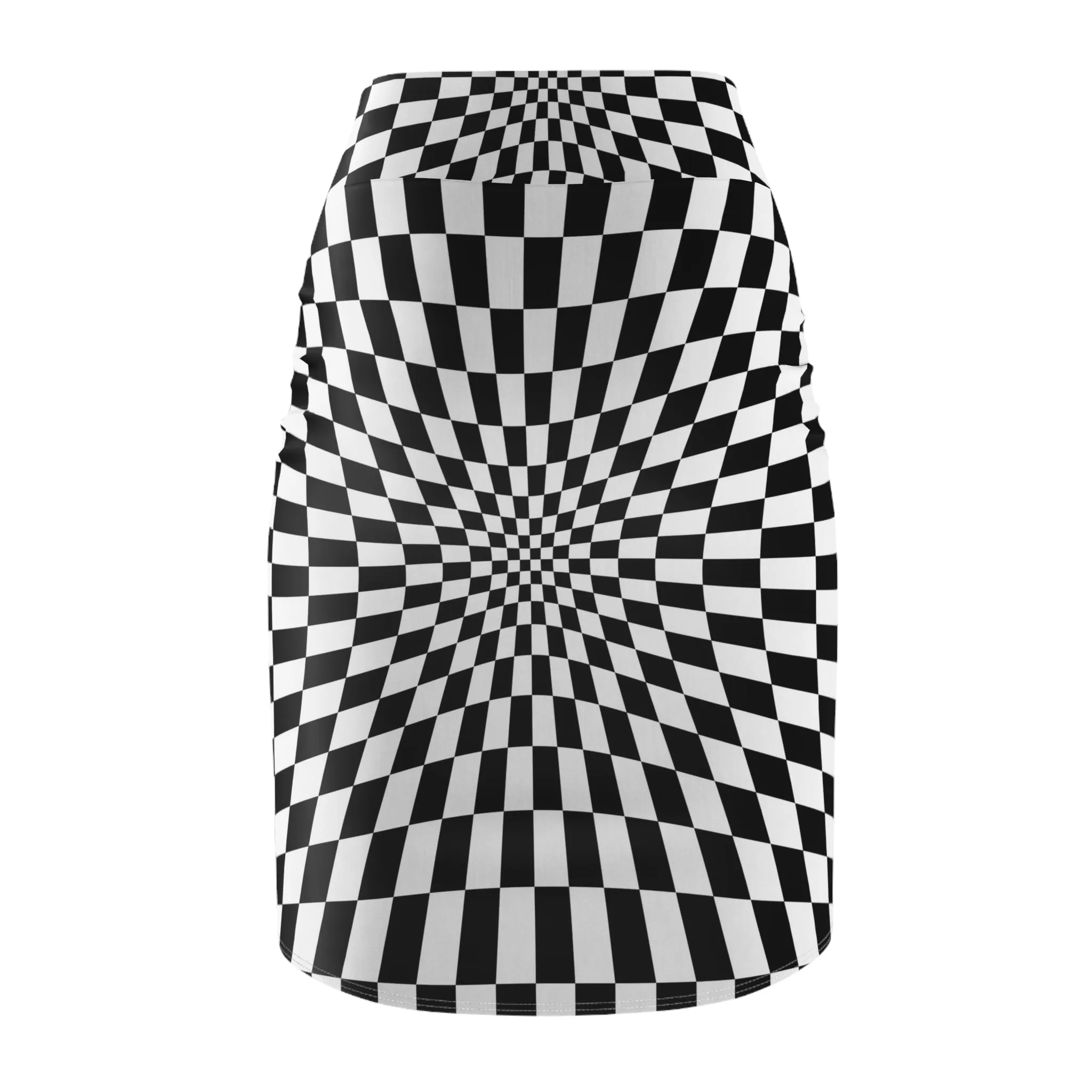 Checkerboard Pencil Skirt