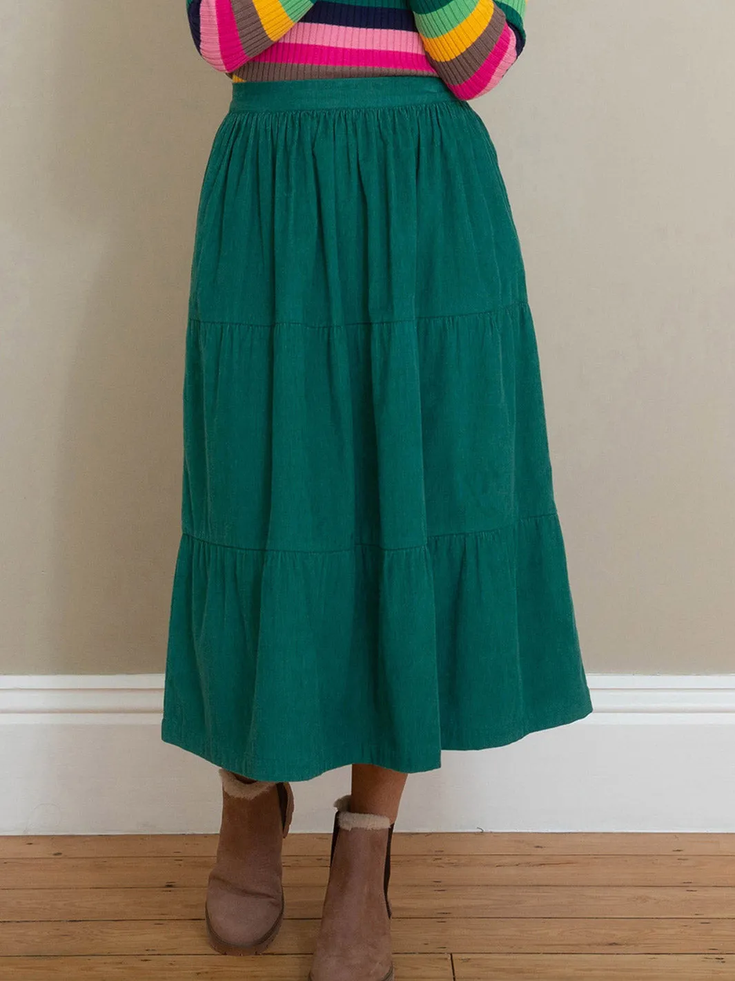 Chickerell tiered cord skirt