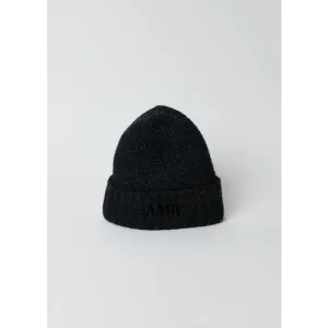 Classic Cashmere Slouchy Beanie- Black