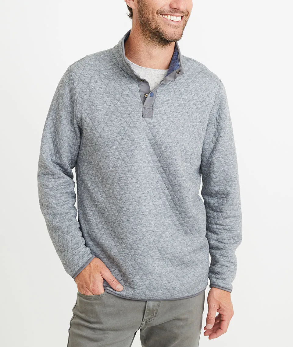 Corbet Pullover in Bering Sea/Dark Heather Grey