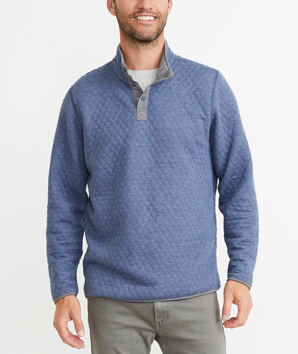 Corbet Pullover in Bering Sea/Dark Heather Grey