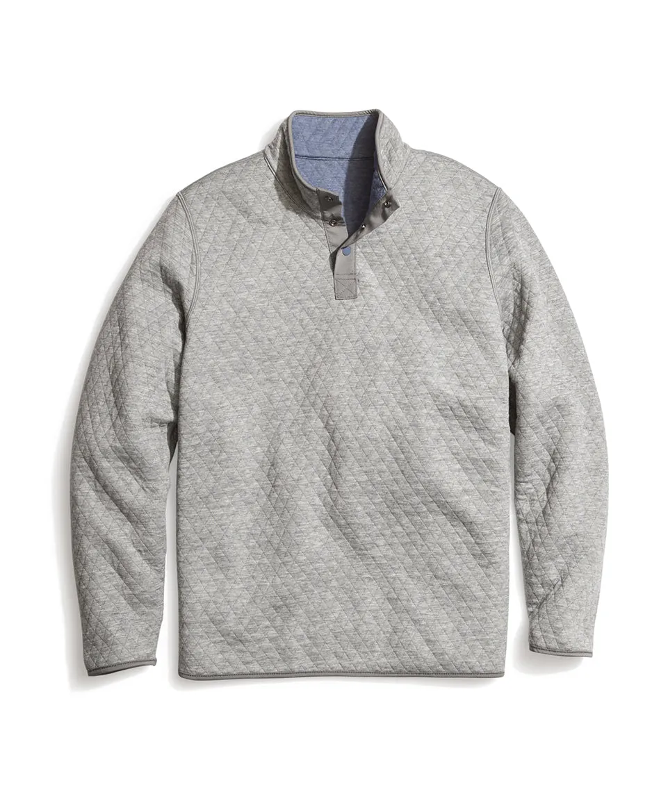 Corbet Pullover in Bering Sea/Dark Heather Grey