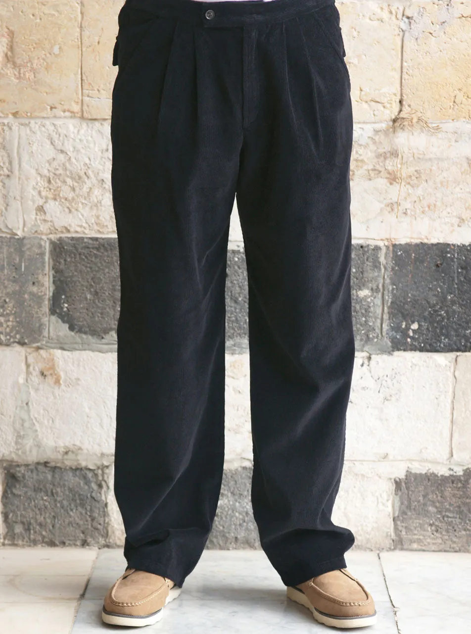 Corduroy Trousers with Pleats