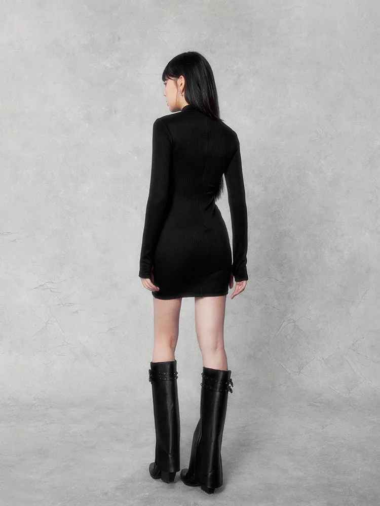 Dark Heart Knit Bodycon Dress