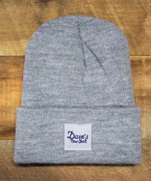 Dave's New York Vintage Logo Beanie - Heather Grey