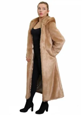 De La Creme - Womens Iconic Faux Fur Hooded Long Coat