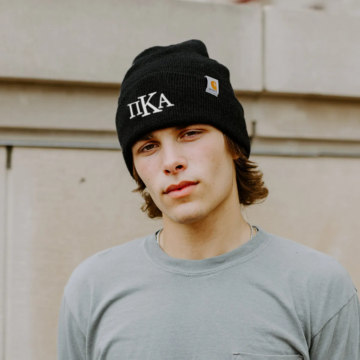 Delta Upsilon Black Carhartt Beanie