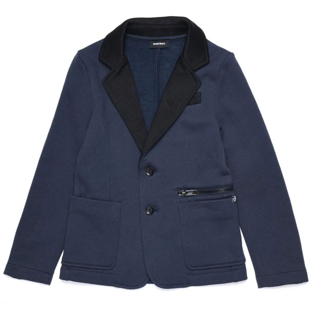 Diesel Boys Navy Button Up Blazer