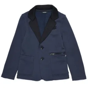 Diesel Boys Navy Button Up Blazer