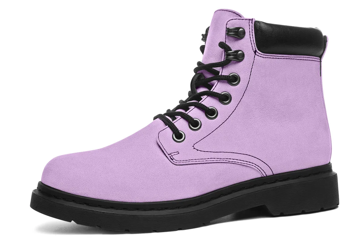 Digital Lavender Classic Boots - High Quality Micro-Suede Weatherproof Vegan Shoes with Stitched on Soles