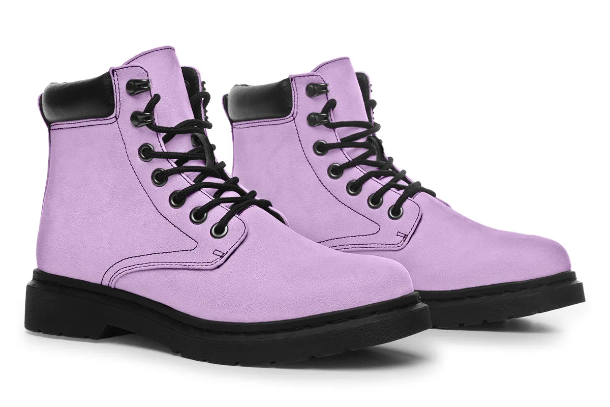 Digital Lavender Classic Boots - High Quality Micro-Suede Weatherproof Vegan Shoes with Stitched on Soles